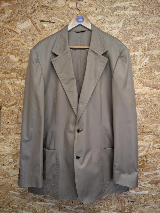 Hugo Boss Blazer XXL Men Boyd-H Jacket Beige Cotton Canvas Made In Italy