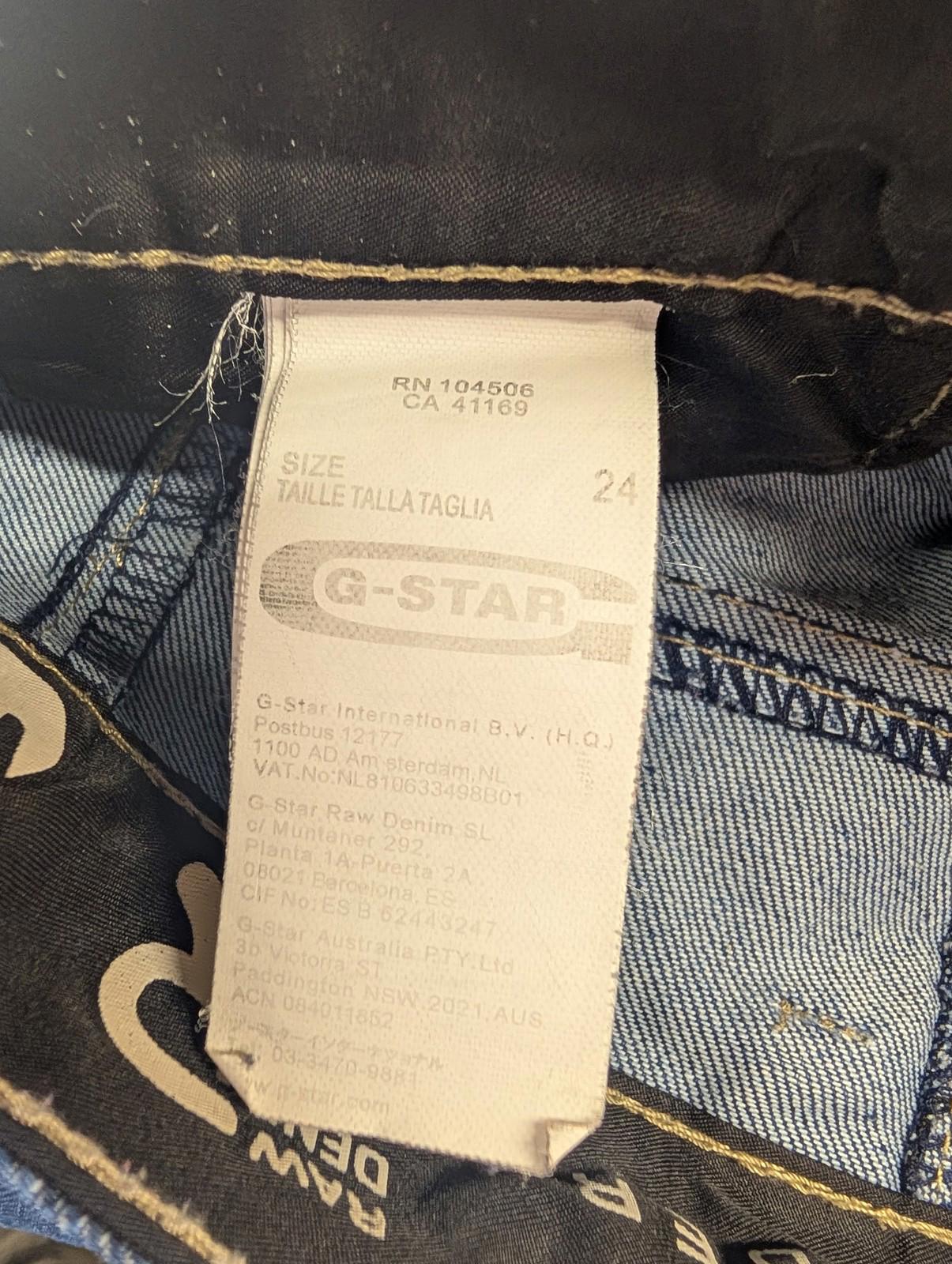 G-Star Raw Elwood Jeans Age 8 Boys W24 L23 Cargo Style Navy Blue Rigid Denim