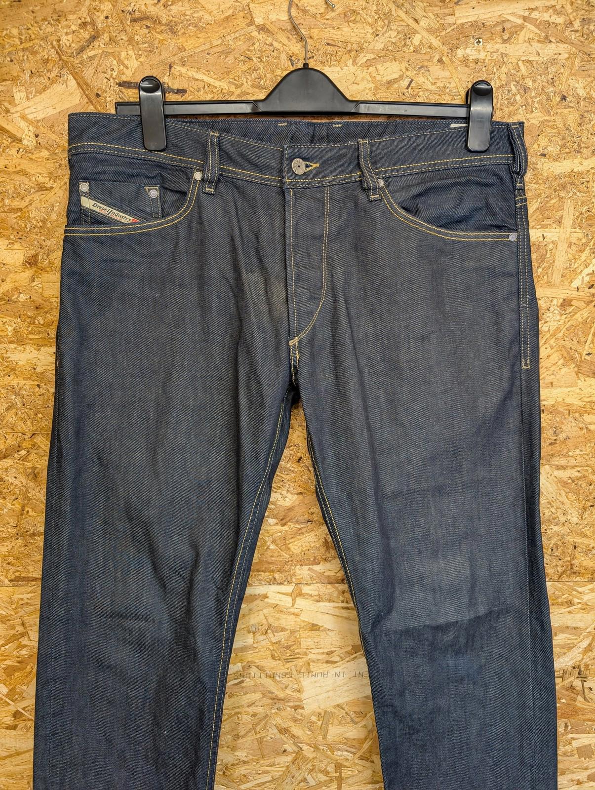 Diesel Koolter Jeans W36 L32 Men Slim Fit Dark Wash Blue Denim Rigid Indigo