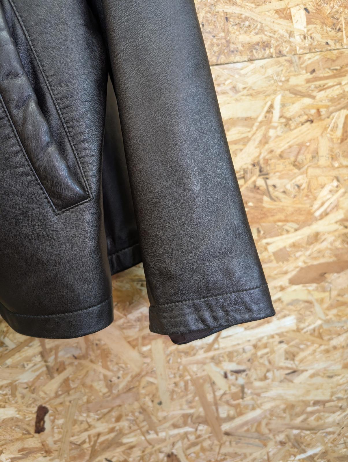 Latini Leather Jacket Mens Size XL Brown Made In Italy Simple Zip Front