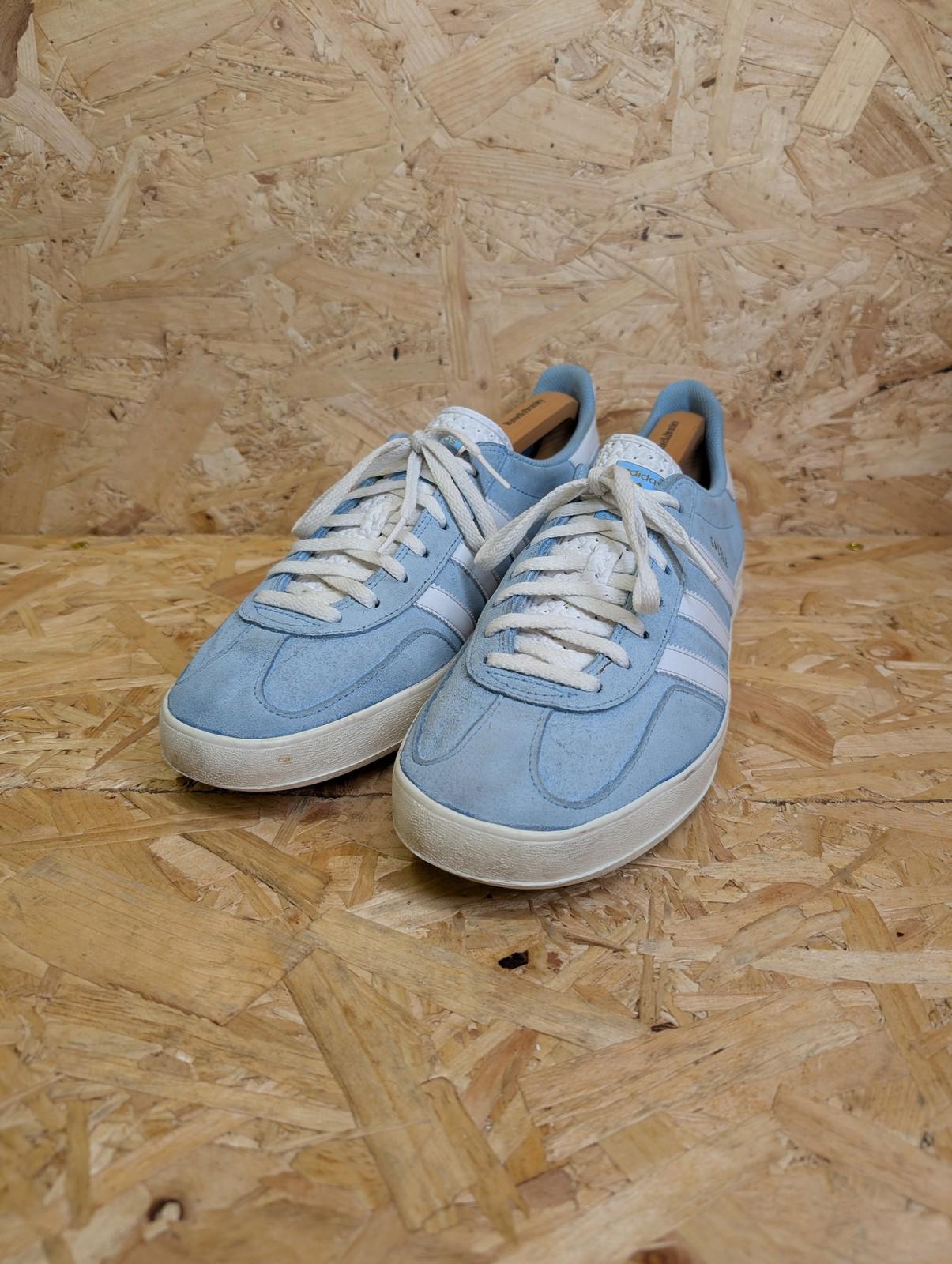 Adidas Gazelle Trainers UK 11 Mens Y2K Sky Blue Suede Classic Casual Lace Up