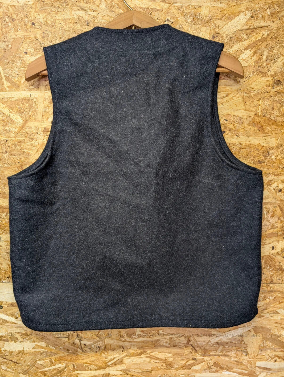 Filson Mackinaw Wool Vest Men Large 42 Grey Black Gilet USA Pocket Plaid