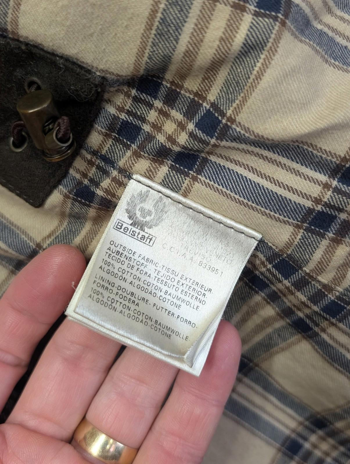 Belstaff Wax Jacket UK 12 / 44 Women Quilted Fur Trim Hood Brown Winter Coat