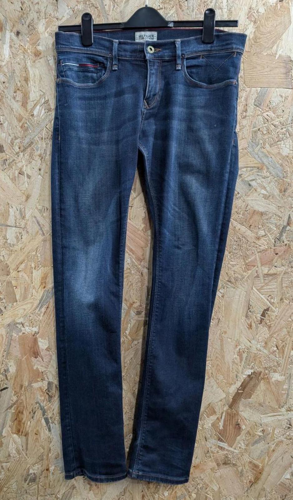 Tommy Hilfiger Sidney Slim Jeans W31 L32 Men Navy Blue Premium Stretch Denim Zip