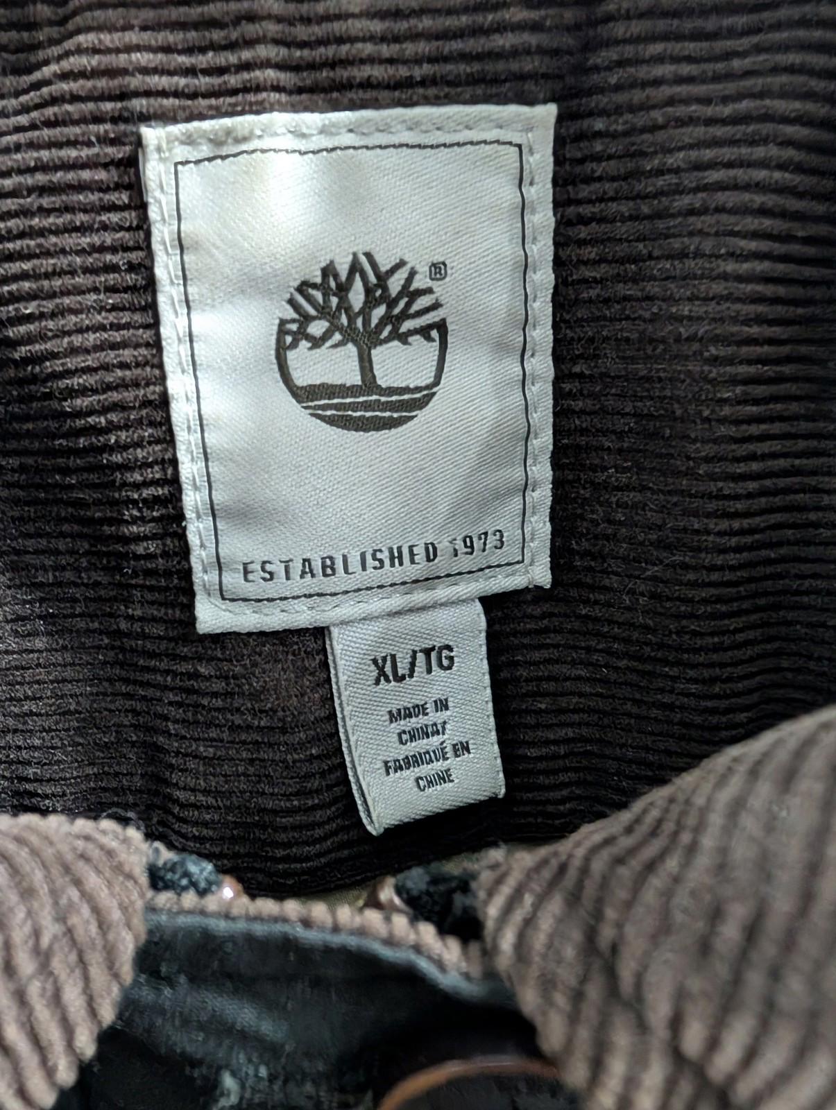 Timberland Women's Jacket XL Corduroy Collar Black Pockets Outdoor