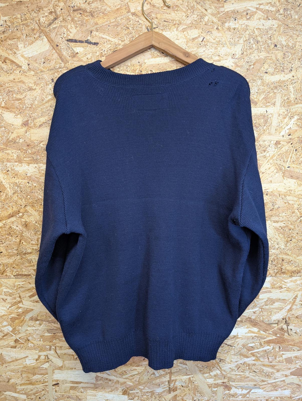 Filson Knitted Jumper Mens Large Navy Blue Wool Sweater Style 702 Made In USA