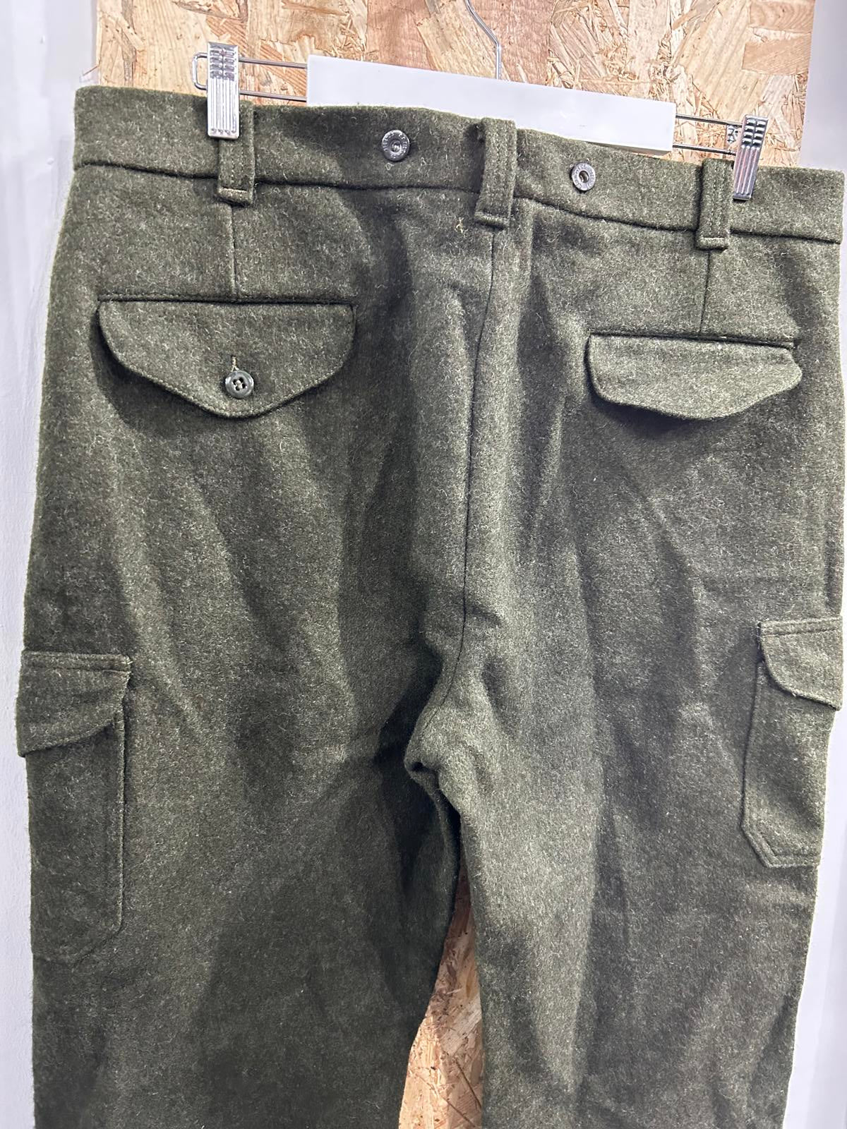 Filson W38 Mackinaw Wool Field Work Pants Style 87 Trousers Green Made USA