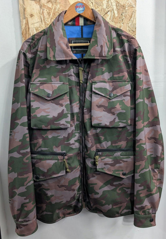 Hilfiger Edition Jacket Medium Camouflage Utility Waterproof Military Camo Green