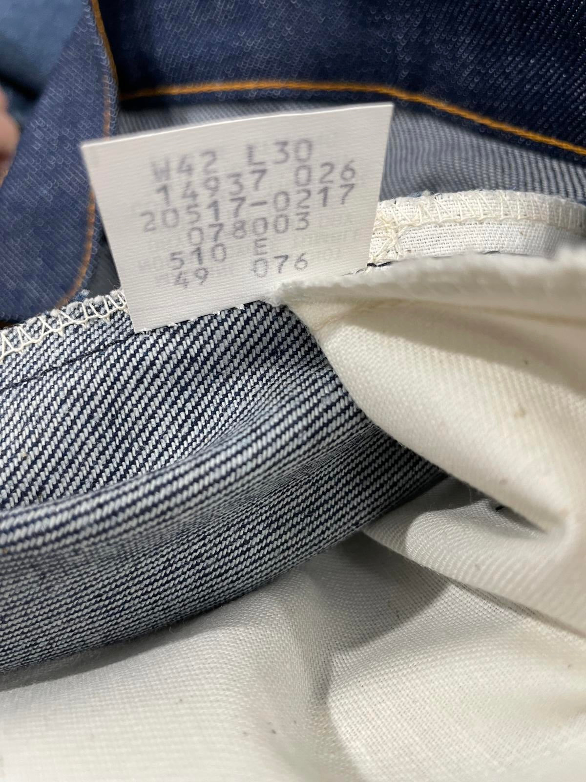 Levis 517 Straight Jeans W42 L30 Made in USA Indigo Blue Denim Vintage 70s 1976