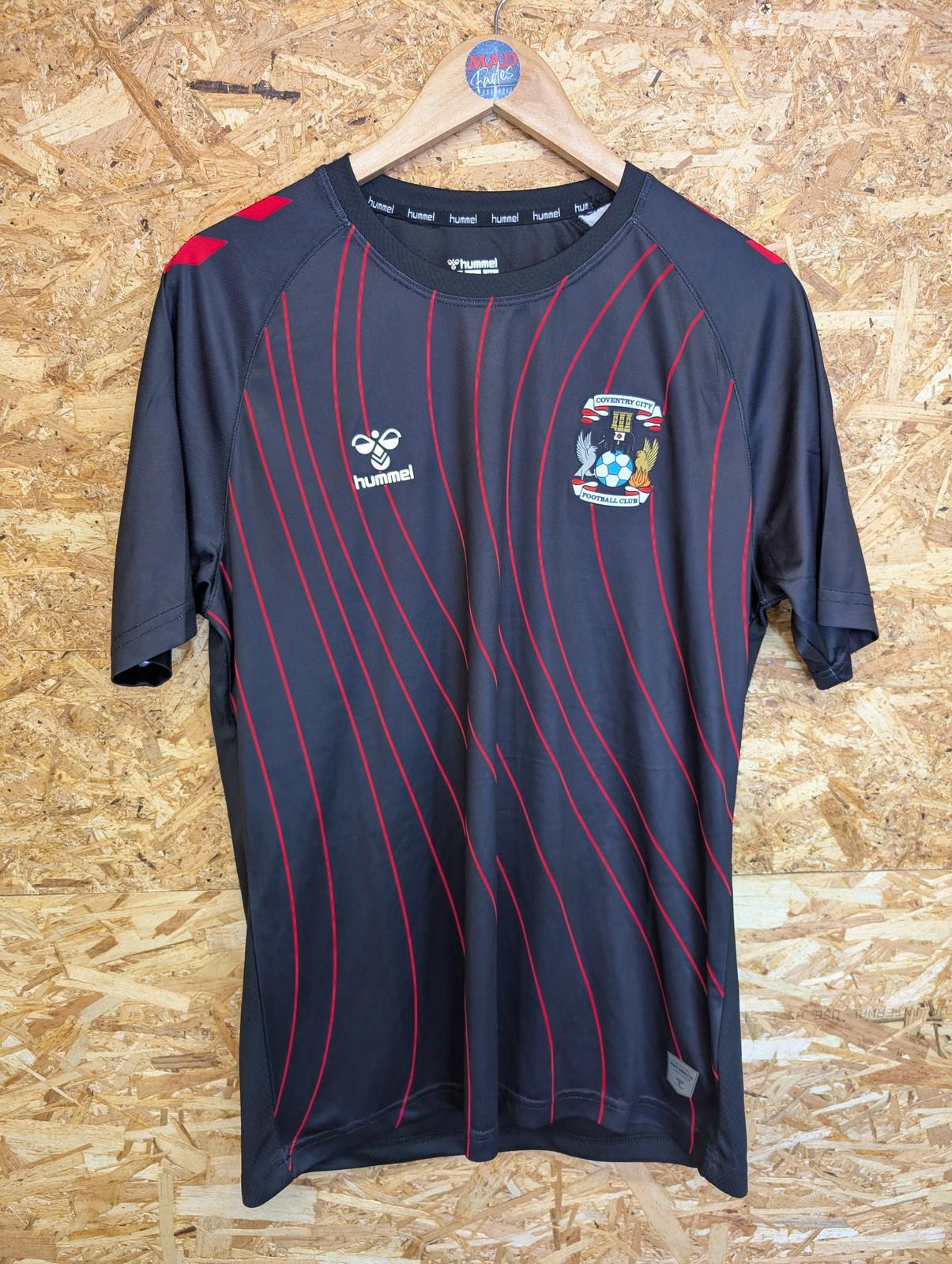 Coventry City Football Club Shirt Medium Men Hummel Red Black Red Away 23/24