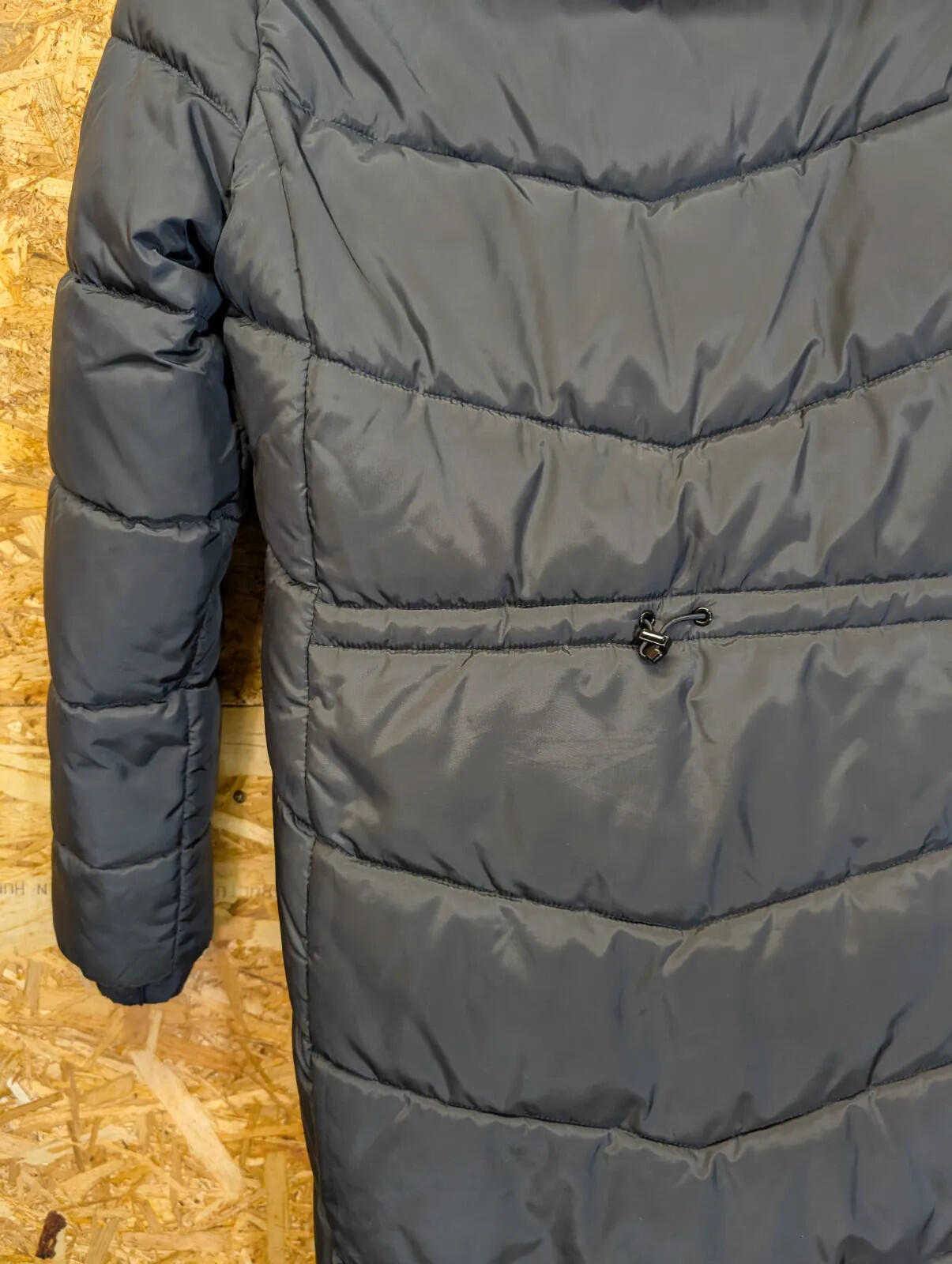 Barbour International Parka Womens UK 8 Longline Boston Quilt Puffer Coat Black