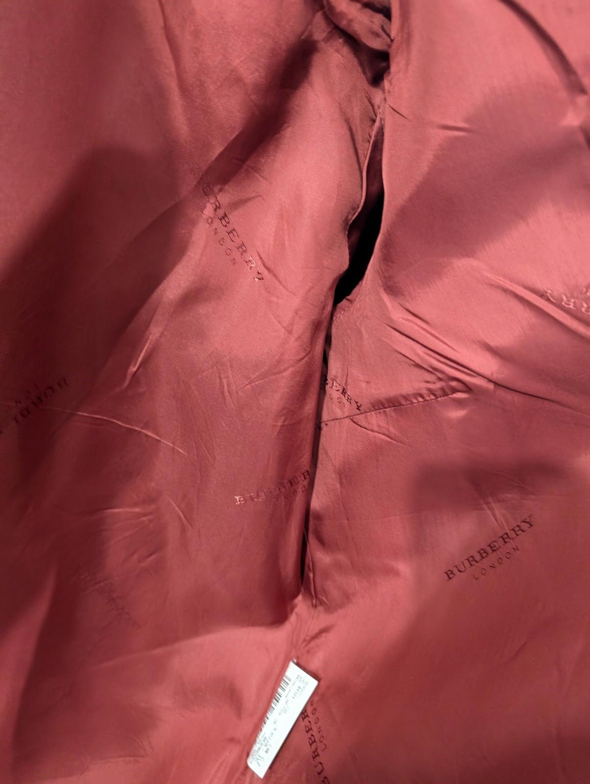 Burberry Blazer Jacket 8-10 Medium Women Vintage Red Cashmere Wool Blend