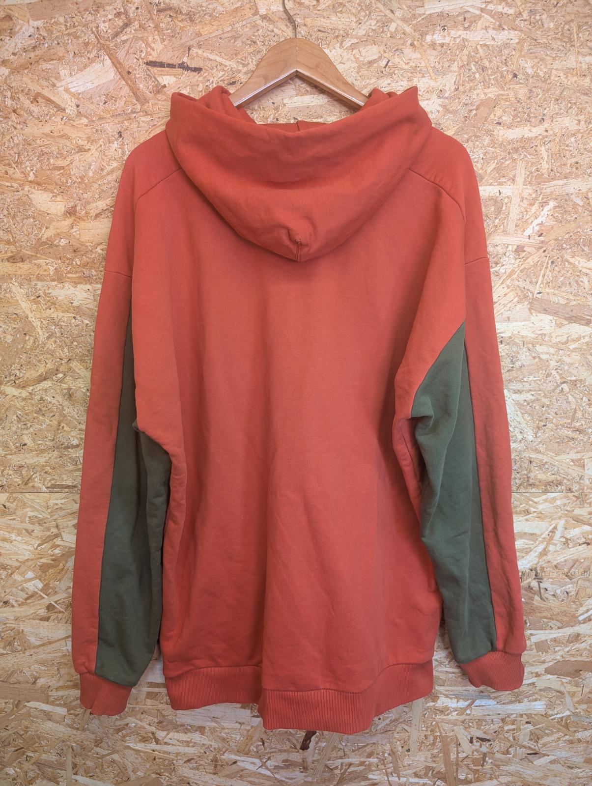 Jack Wolfskin Hoodie Mens Size Large Oversized Rust Orange Khaki Green