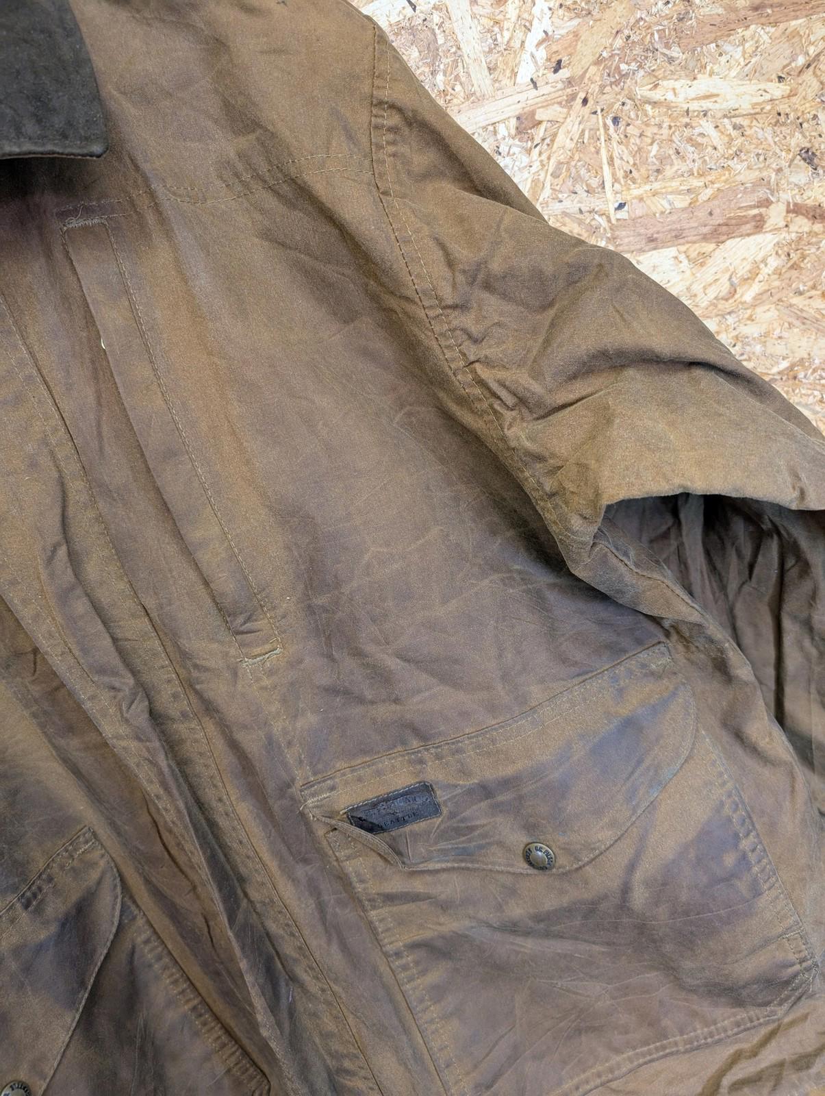 Filson Jacket Large Men Waxed Workwear Brown Outdoor Coat Oil Moelskin Collar