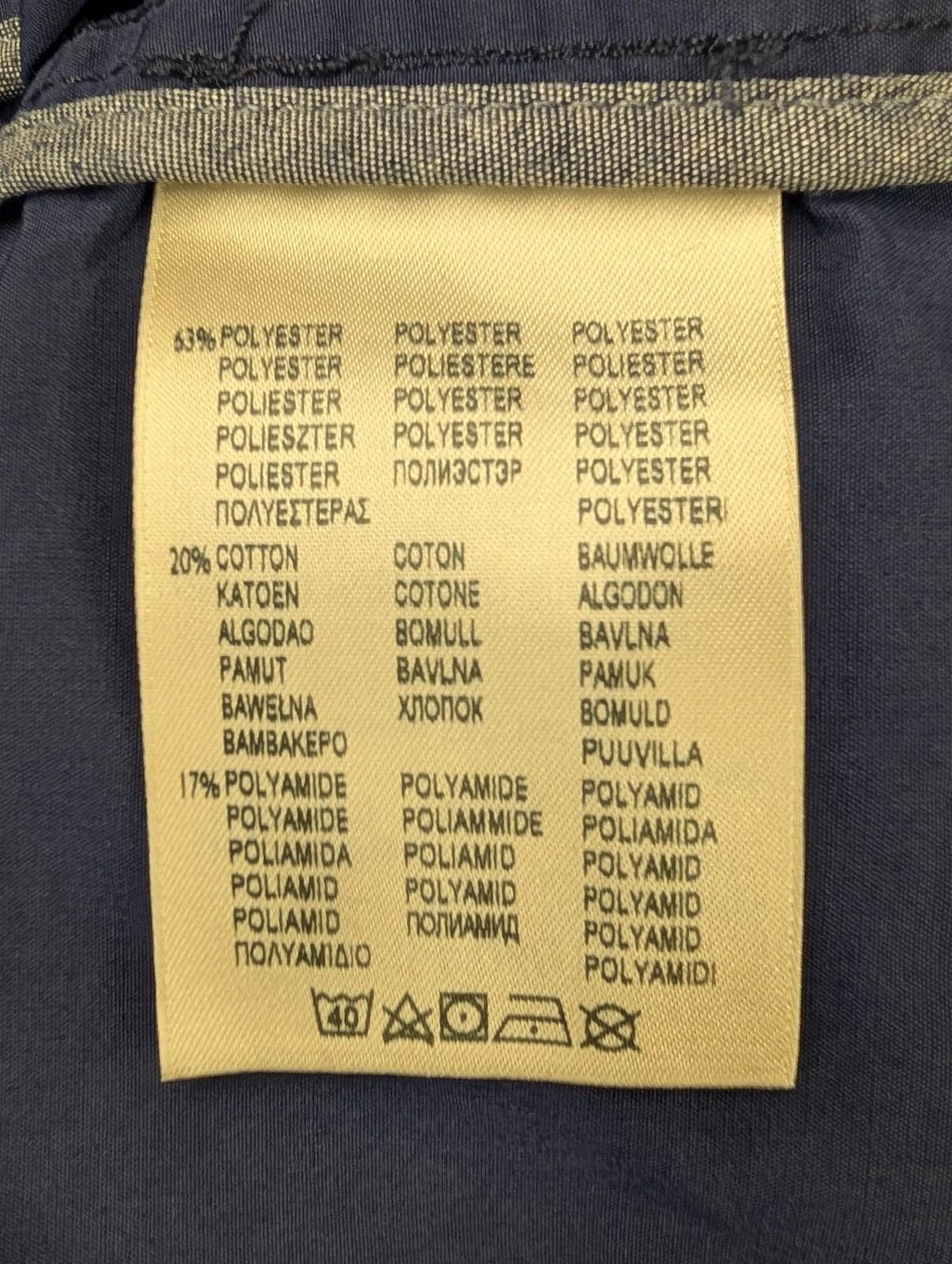 Wrangler Mac Jacket XL Men Corduroy Collar Blue Polyester Mid-Length Smart