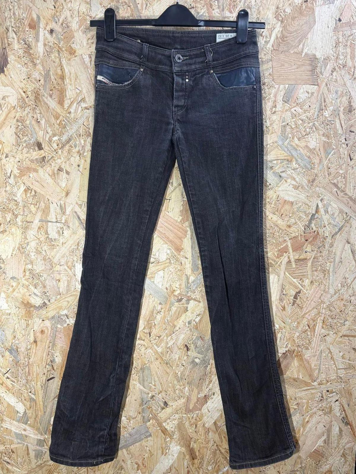 Diesel Rokket Black Bootcut Jeans W26 L32 Women Low Waist Rise 008DK Y2K Vintage