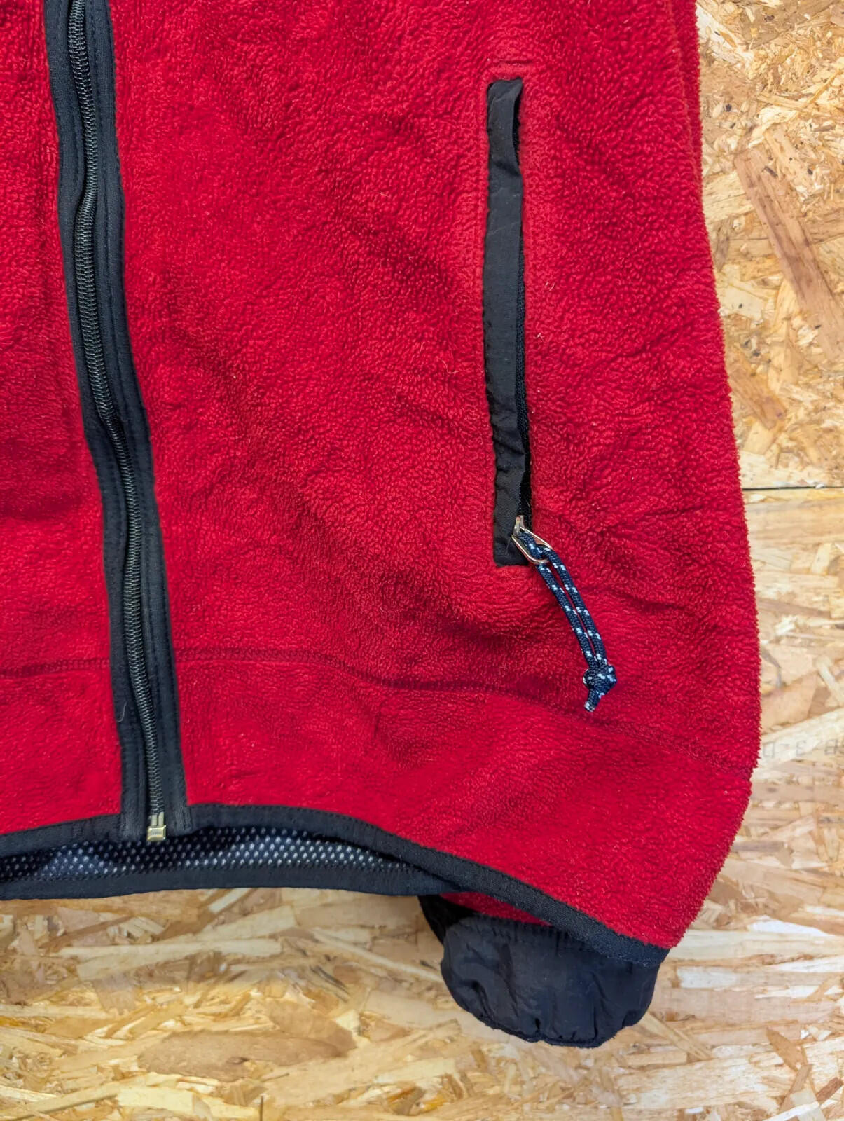 Vintage Patagonia Fleece Jacket Red Fleece Mens Large Full Zip PEF USA Made 90s