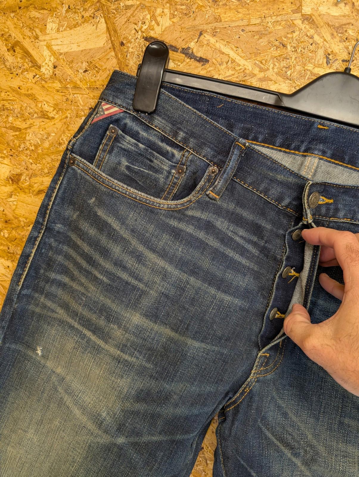 Ralph Lauren Denim & Supply Jeans W36 L32 Mens Dropped Skinny Navy Blue Slim RRL Polo
