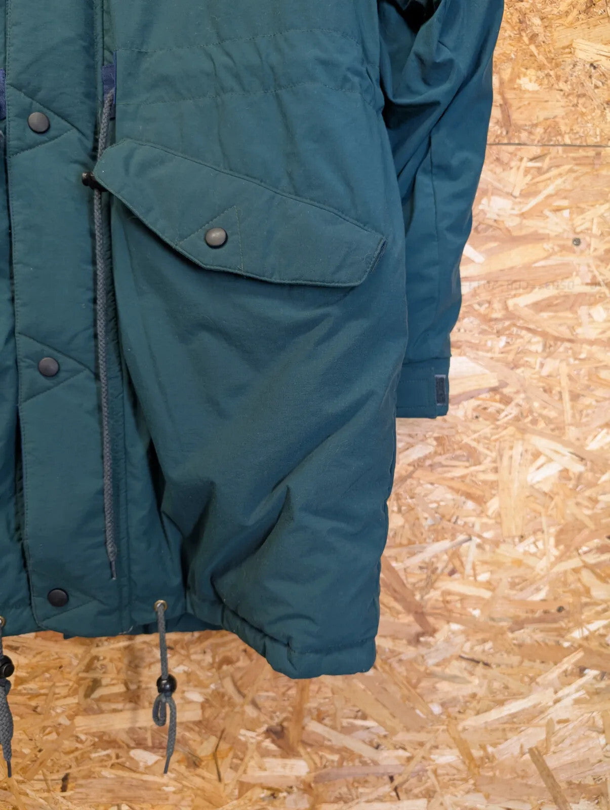 Penfield Hooded Fishtail Parka Mens Medium Teal Puffer Feather Down Vintage 90s
