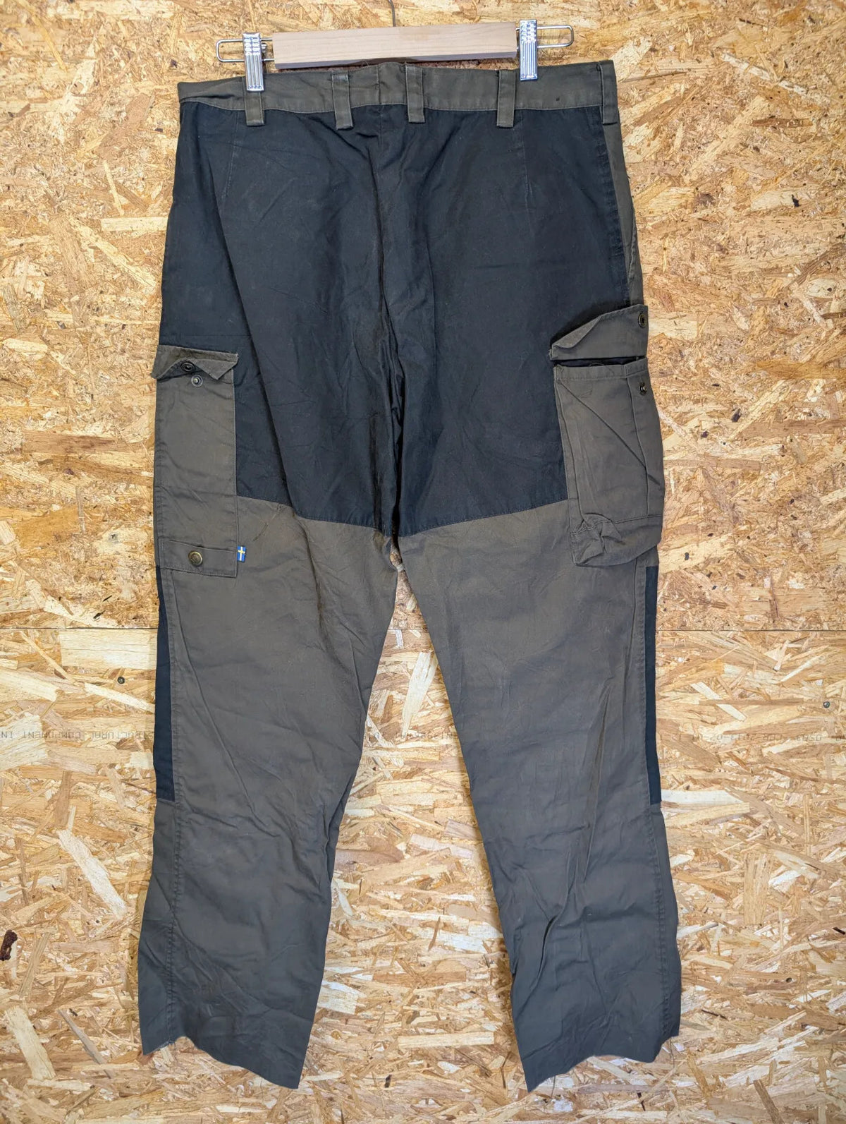 Fjallraven Barents Trousers G1000 Comfort High Mens W30 L33 Khaki Green Black