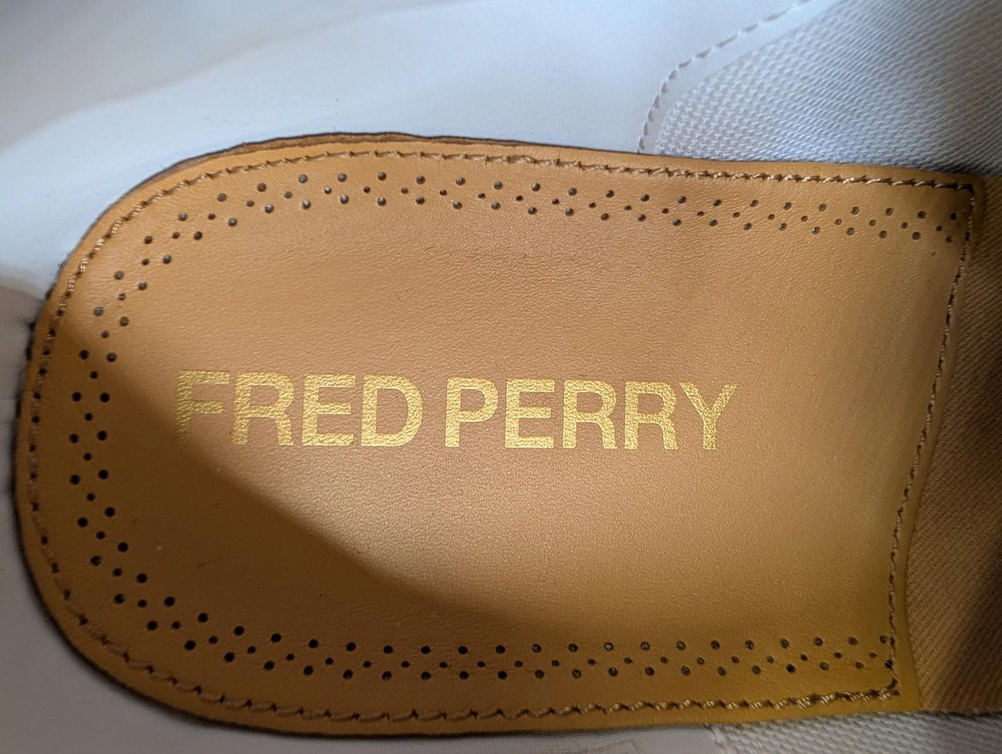 Fred Perry B722 Trainers UK 10 Mens Low Top White Leather Casual Shoes Lace Up