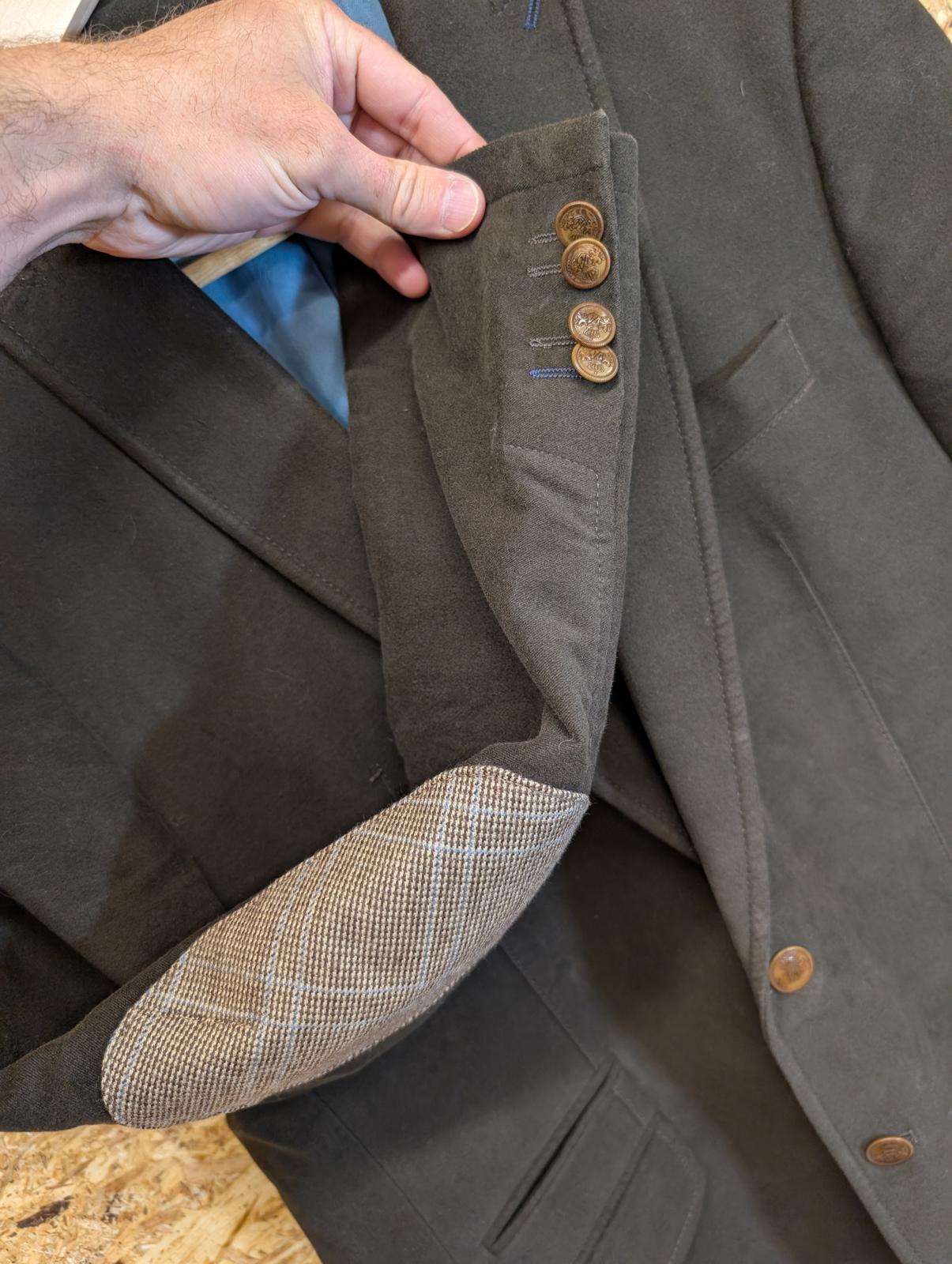 Without Prejudice Size 40 Medium Buckley Blazer Jacket Wool Brown