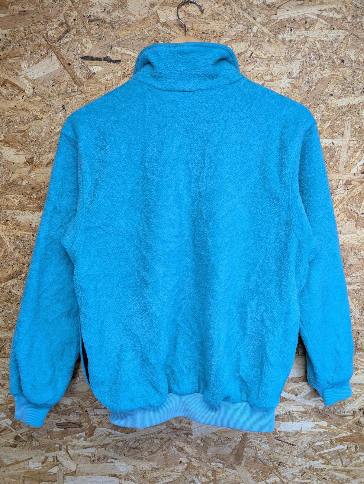 Patagonia Vintage Fleece Jacket Women Size 12 Full Zip Turquoise Blue 80s 90s