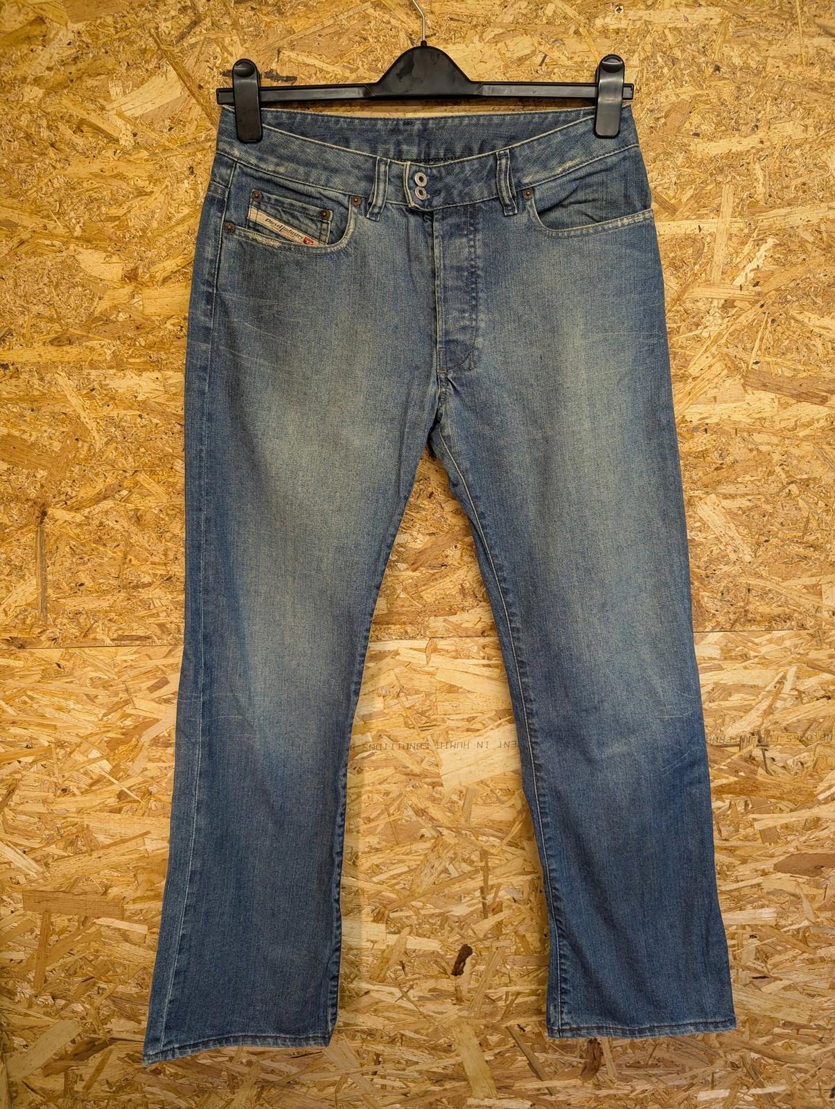 Diesel Rabox Jeans Mens W30 L30 Straight Leg Mid Blue Button Fly Vintage Y2K