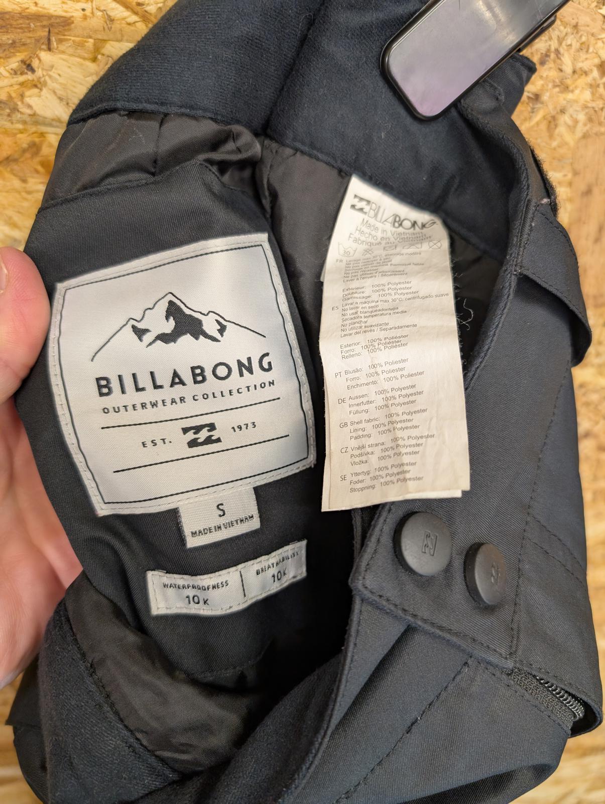 Billabong Salopettes Small W30 L31 Ski Trousers Cargo Black Snowboard Padded 10k