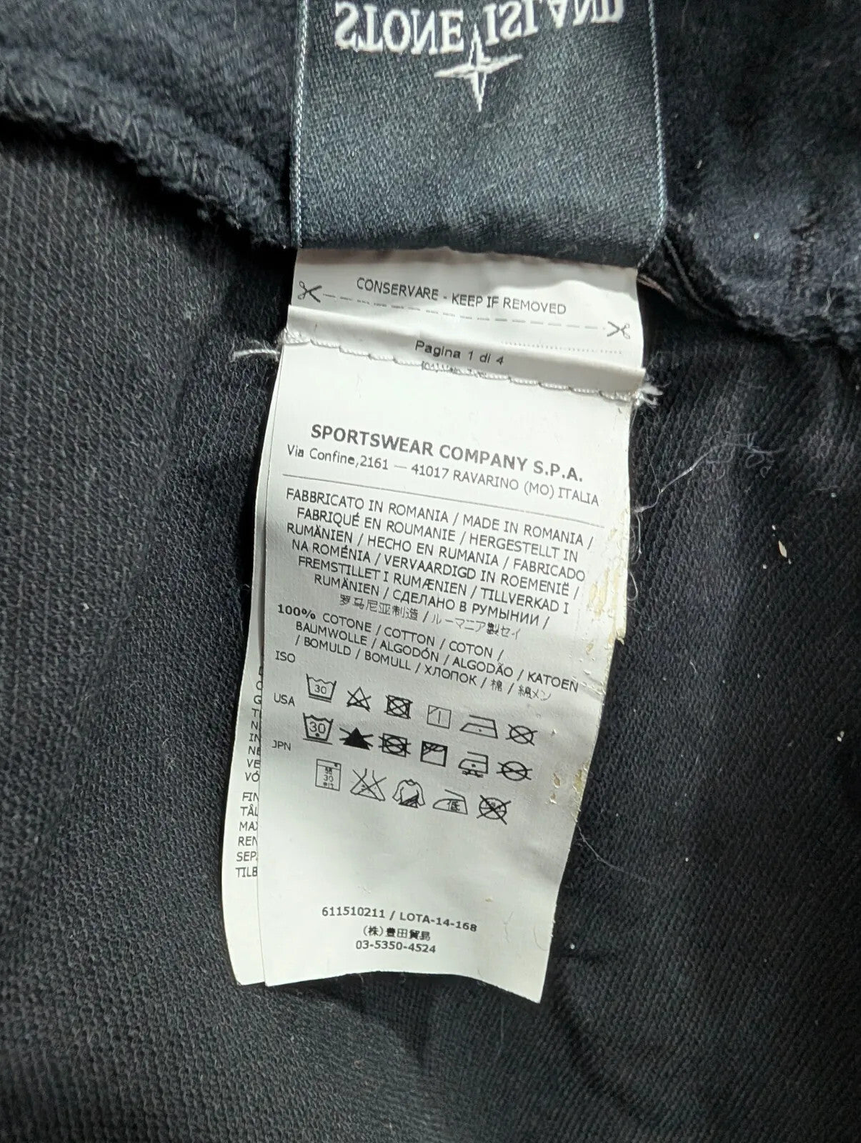 Stone Island Multi Pocket Thick Cotton Hooded Overshirt Mens Medium Black Canvas