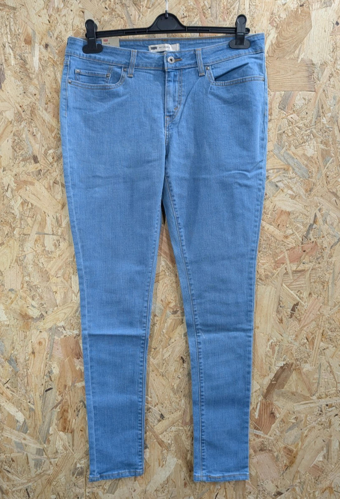 Levis 535 Skinny Jeans Size 16 W34 L32 Women Light Blue Stretch Slim Legging