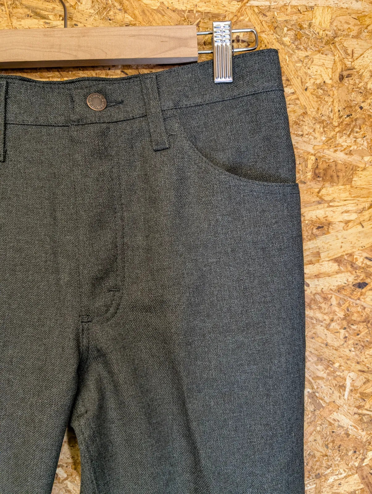 Vintage Wrangler Wrancher Bootcut Trousers W30 L32 Men Grey Stretch 82HK Zip NWT