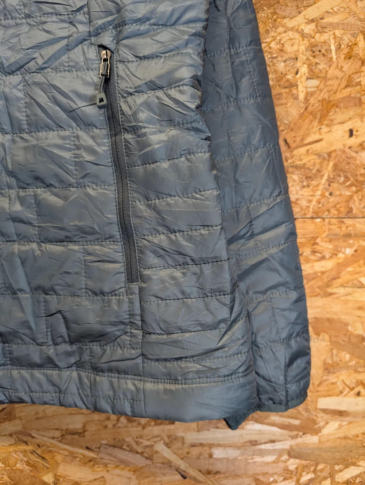 Patagonia Nano Puff Jacket Women Large Grey Quilted Primaloft Layer Insulated