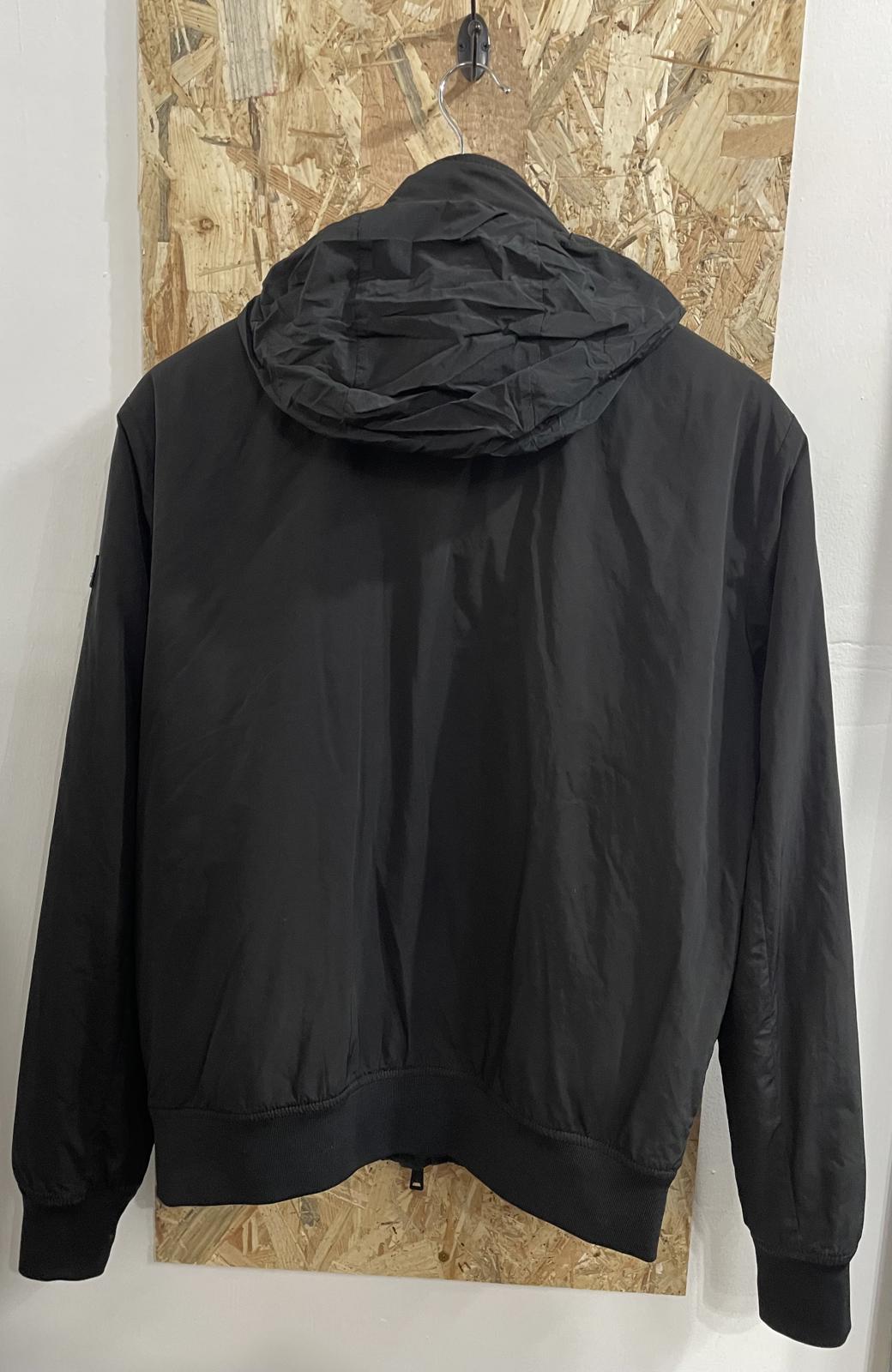 Armani Jeans AJ Bomber Jacket Mens Size Medium Padded Utility Hooded Black