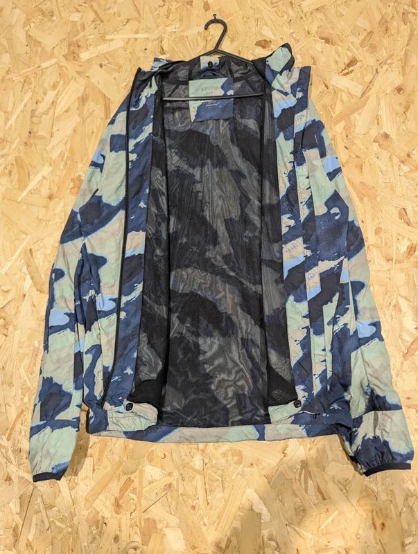 Superdry Windbreaker Mens Medium Green Navy Beige Camouflage Lightweight Parka