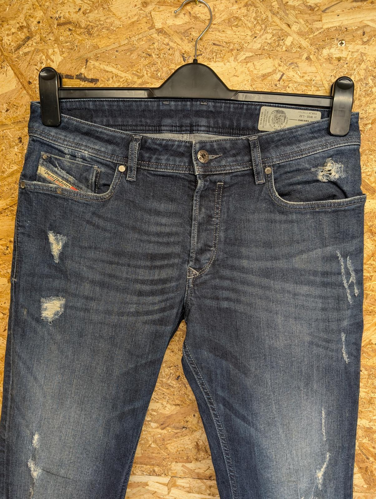 Diesel Troxer Slim Skinny Jeans W32 L32 Stretch Indigo Blue Denim R8KJ4