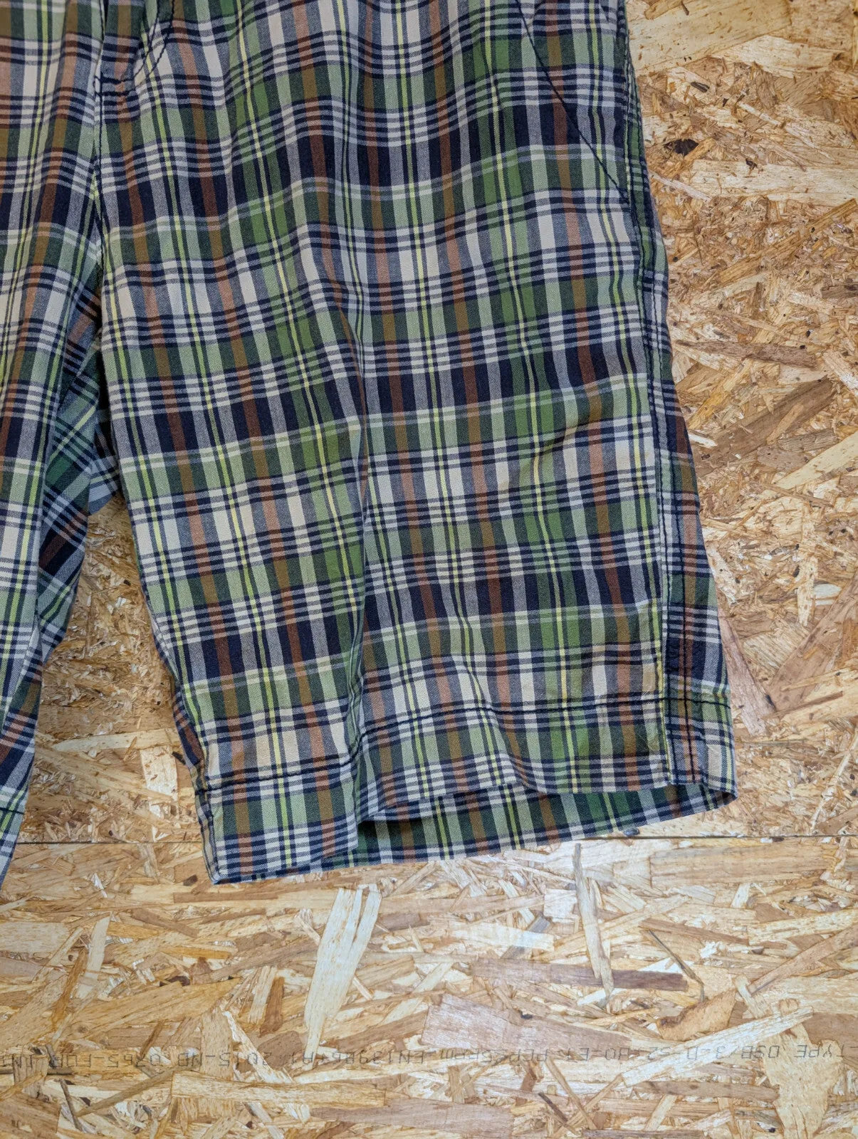 Vintage Tommy Hilfiger Chino Shorts Mens W31 Checked Cotton Plaid Zip Fly 90s