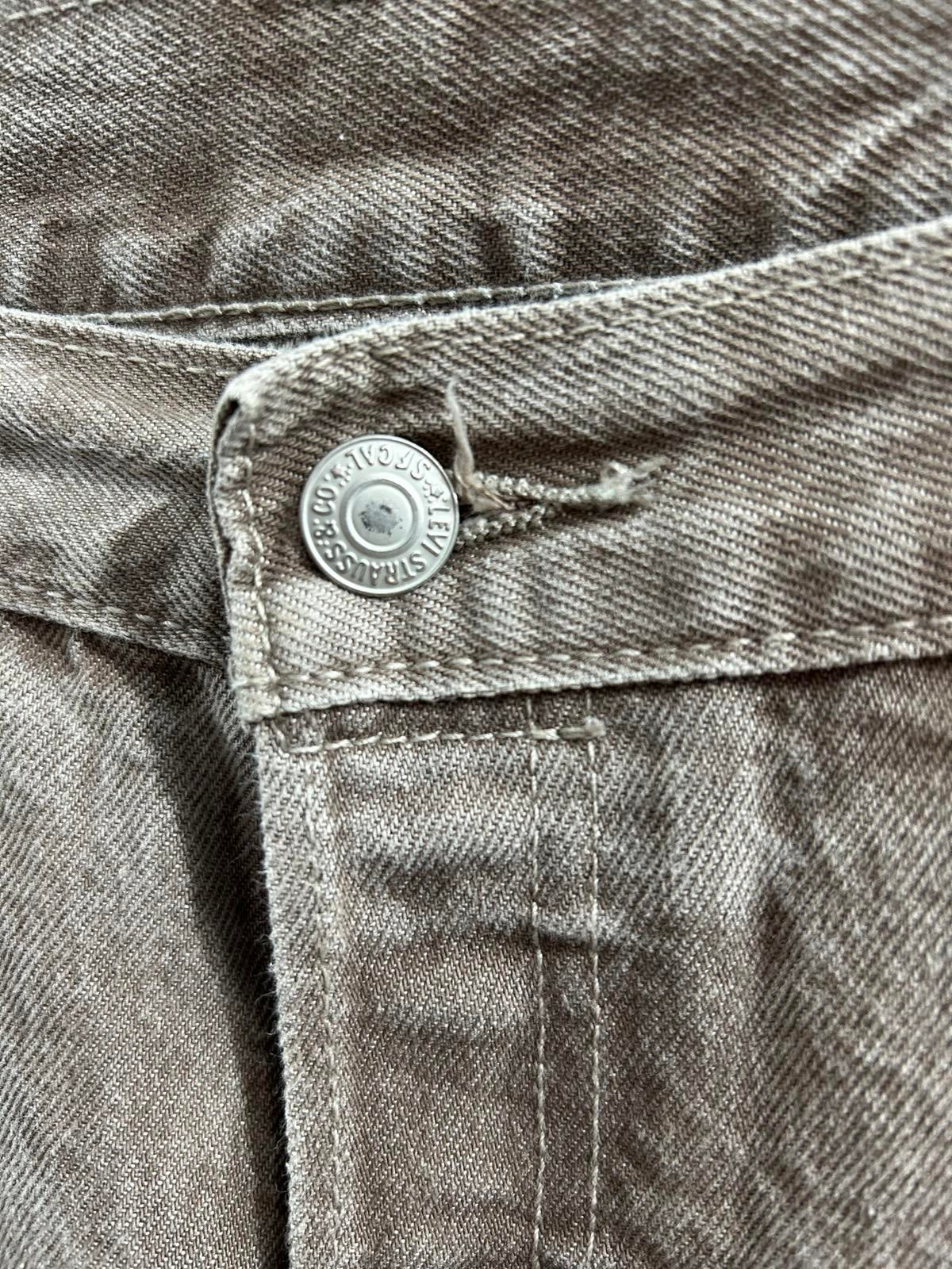 Levis 501 Fresh Produce Jeans W38 L31 Tall Beige Brown Denim Button Fly LVC