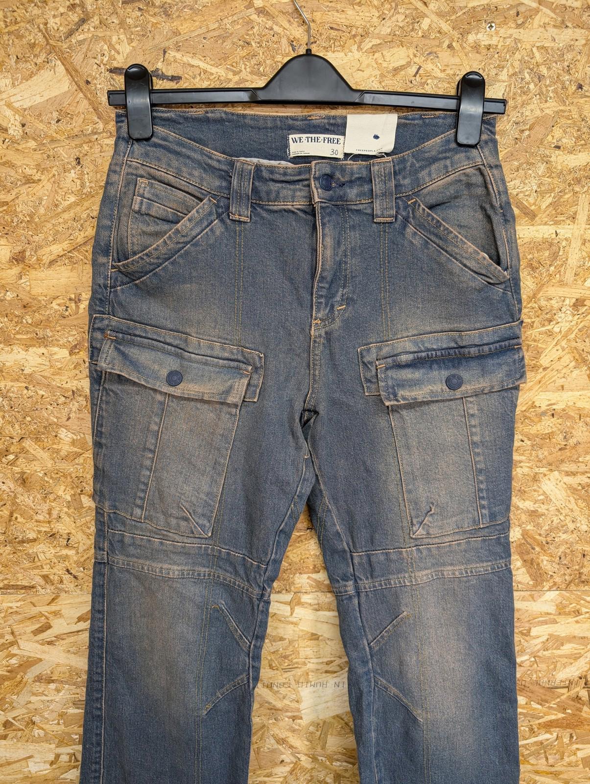 We The Free People Jeans Women W30 L34 Dream Maker Bootcut Denim Blue Cargo Bush