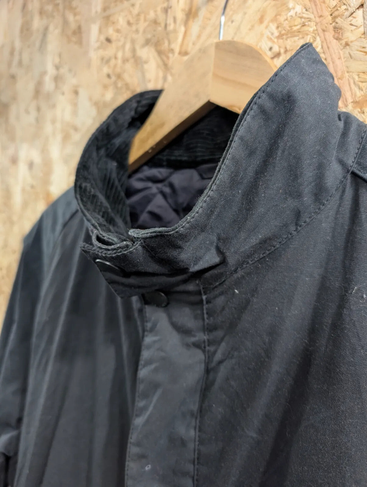Barbour x Landrover Gillingham Quilted Waxed Jacket Mens Medium Black Defender