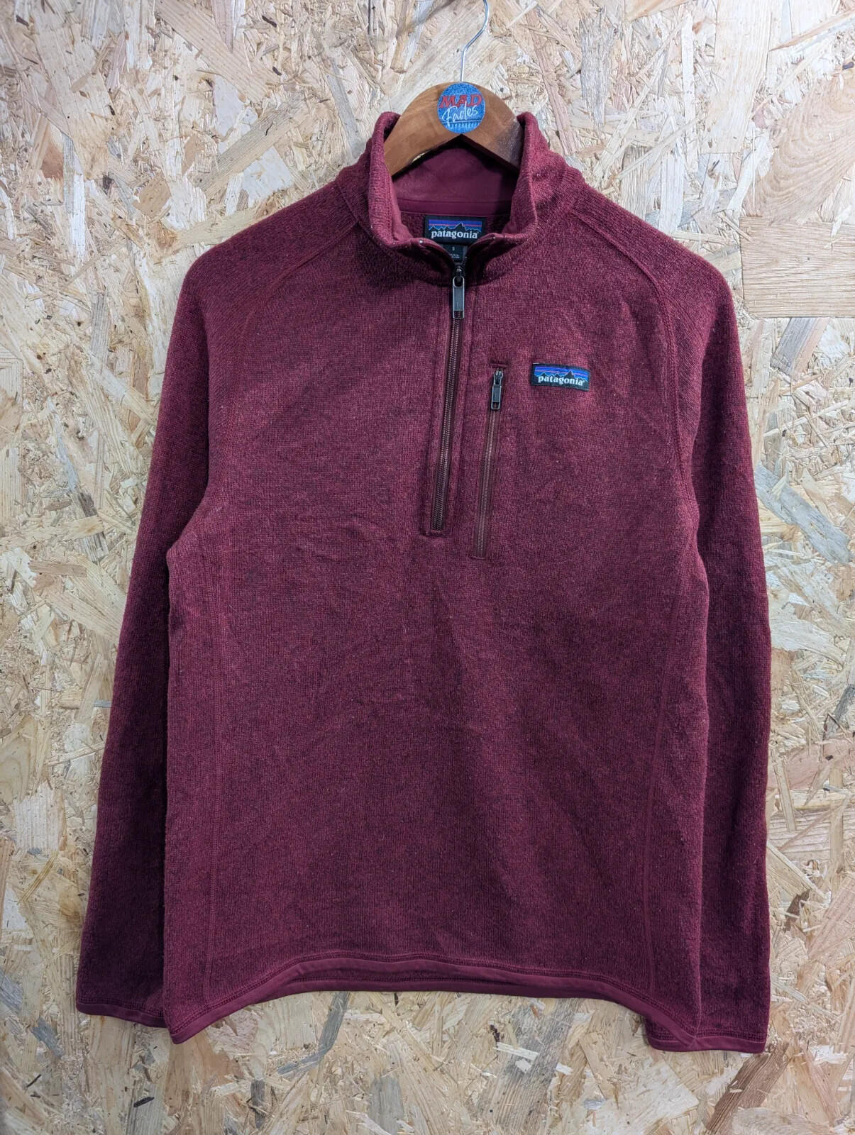 Patagonia Better Sweater Fleece Mens XL Small Burgundy 1/4 Zip Snap-T Synchilla