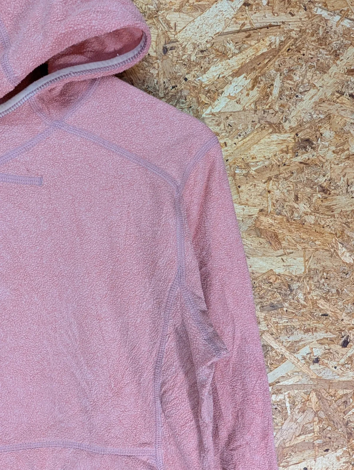 Patagonia Fleece Hoodie Womens Medium Pink Pullover Micro D-Luxe Hoody Walking