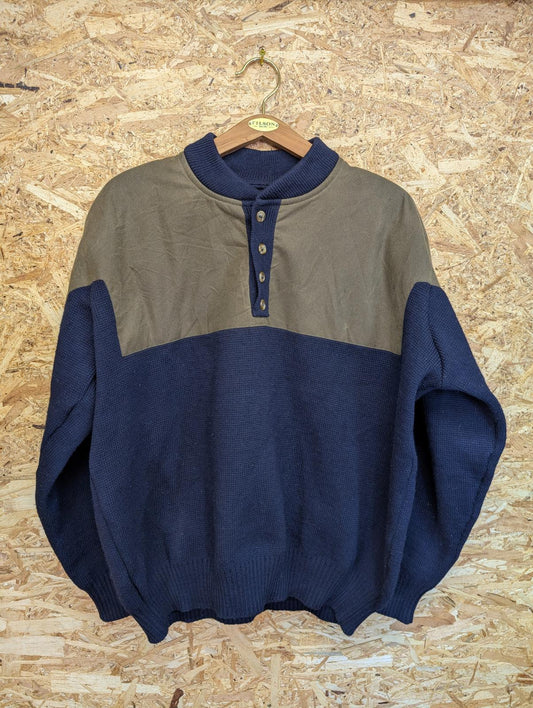 Filson Guide Jumper Mens XL Navy Blue Wool Tin Cloth Sweater Style 710 USA Made