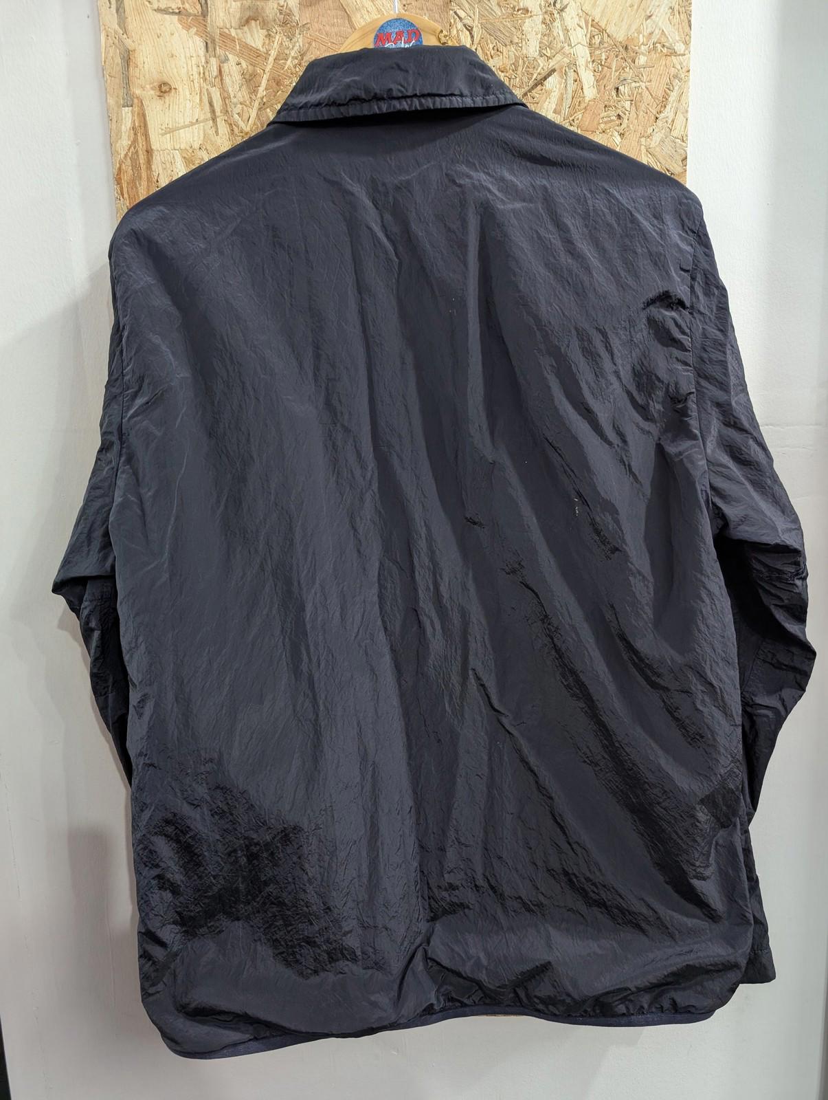 Stone Island 18 Overshirt Jacket Medium Men Metal Navy Blue Lined Full Zip Nylon