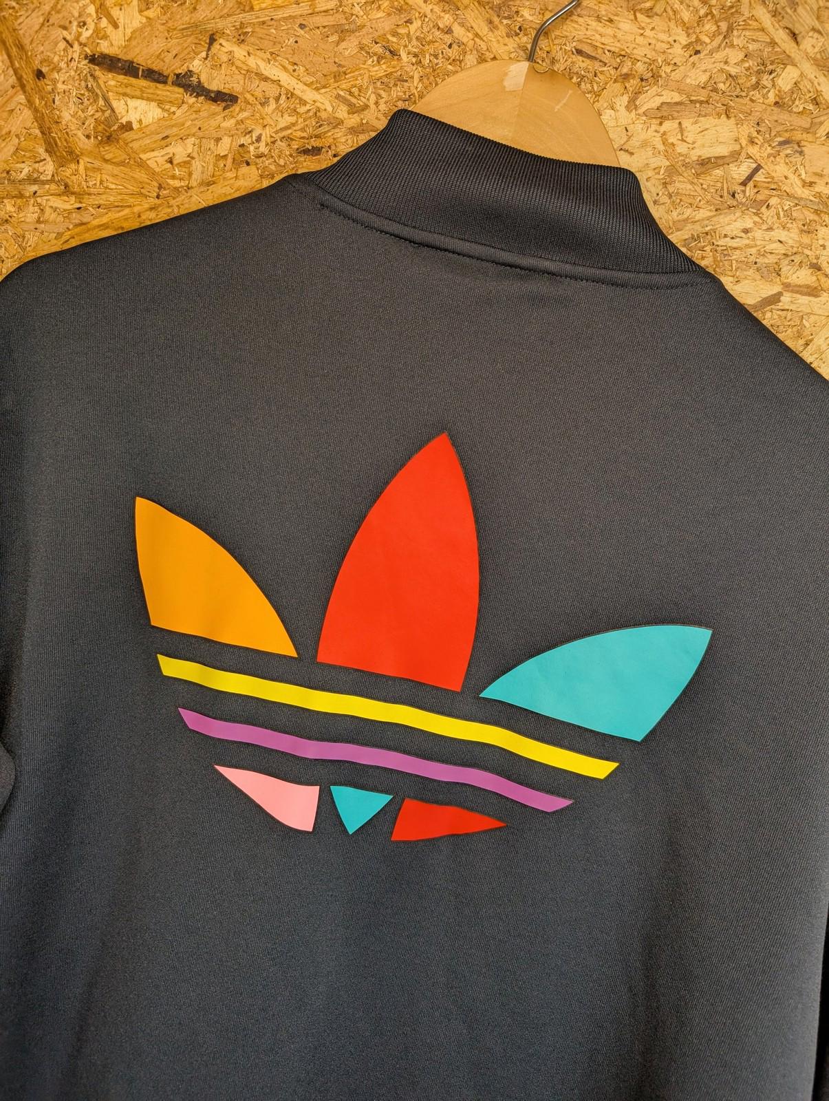 Adidas x Pharrell Williams Jacket Large Men Track Multicoloured Logo Navy Blue