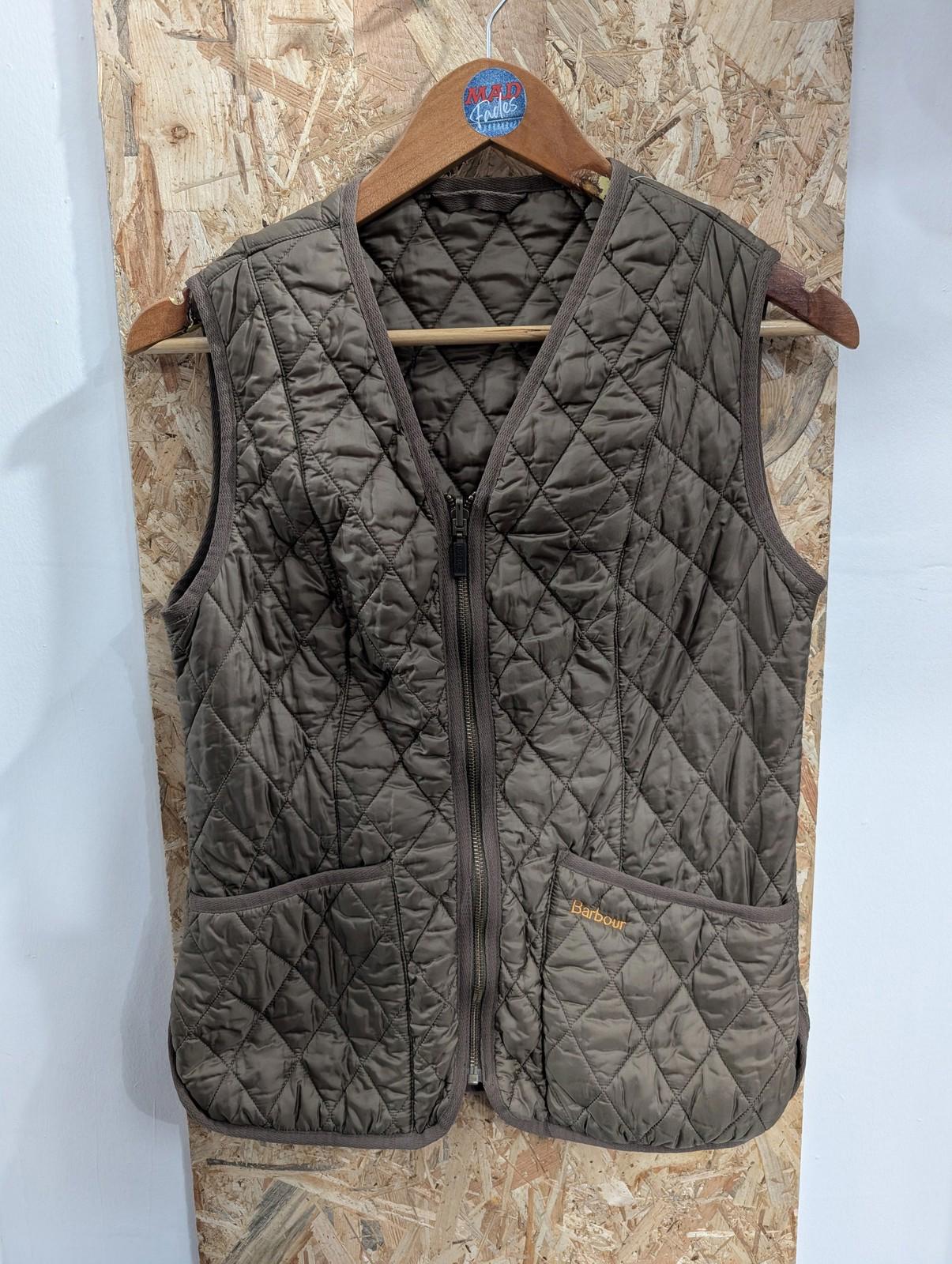 Barbour Betty Interactive Liner Women UK 10 Quilted Waistcoat Chocolate Brown
