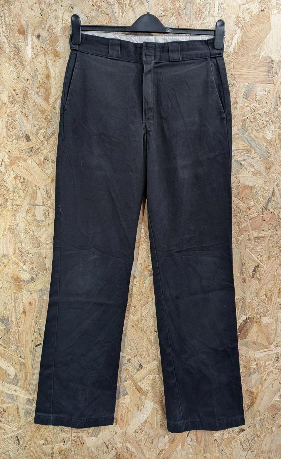 Dickies 874 Skate Chino Pants W30 L32 Black Trousers Baggies Skate Zip Relaxed