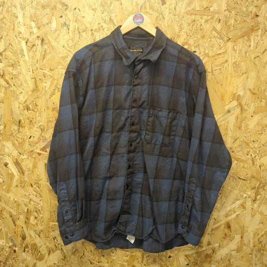 Pendleton Zephyr Heavy Duty Wool Over Shirt Jacket Blue Check Plaid XL