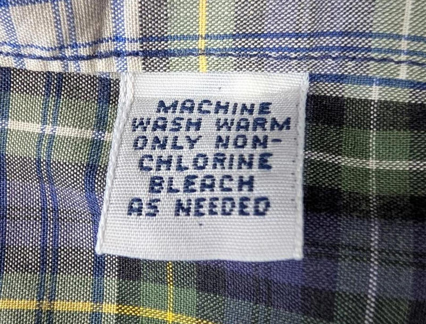 Ralph Lauren Bartlett Shirt Large Purple Green Check Shirt Sleeve Cotton Vintage