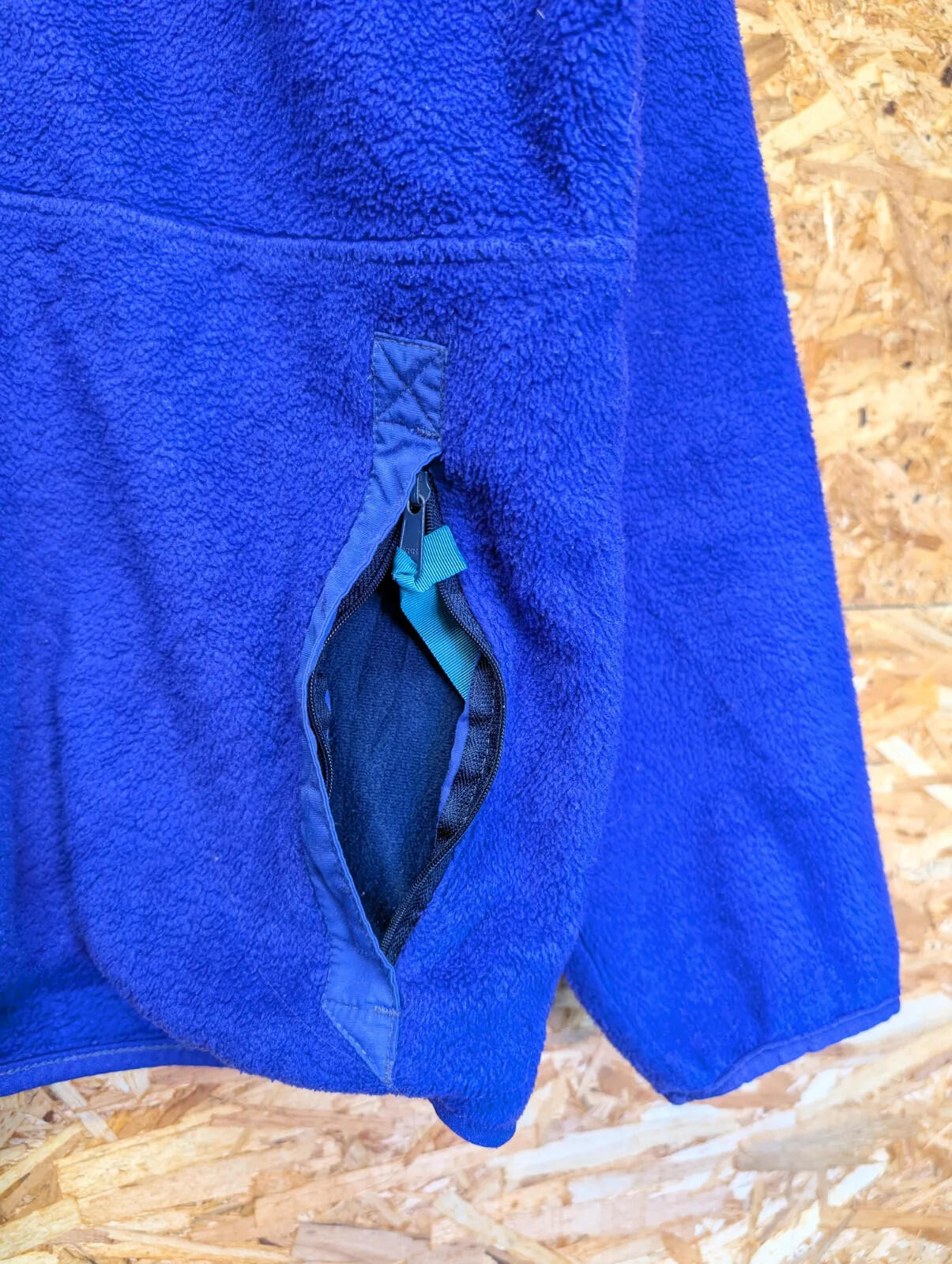 Vintage 1989 Patagonia Fleece Mens Medium Cobalt Blue USA Made 1/2 Zip 80s Rare
